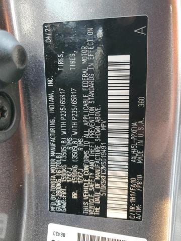 Photo 14 from auction – 2021 TOYOTA SIENNA LE with VIN 5TDKSKFC2MS019491