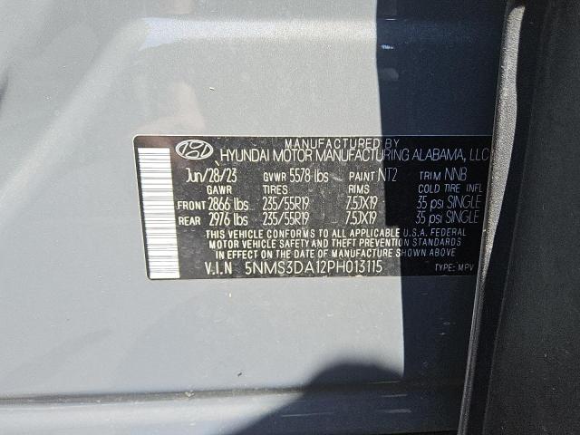 Photo 14 from auction – 2023 HYUNDAI SANTA FE S with VIN 5NMS3DA12PH013115