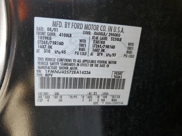 Photo 14 from auction – 2002 FORD EXCURSION with VIN 1FMNU42S72EA14236