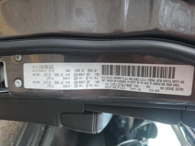 Photo 14 from auction – 2016 JEEP CHEROKEE L with VIN 1C4PJLCS7GW178067
