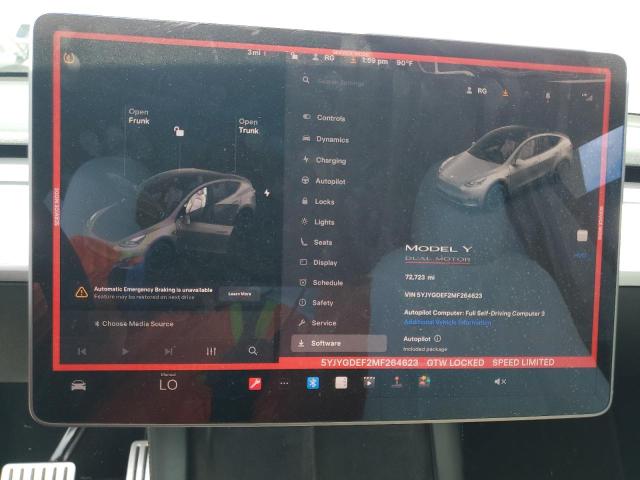 Photo 9 from auction – 2021 TESLA MODEL Y with VIN 5YJYGDEF2MF264623