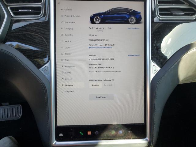 Photo 9 from auction – 2016 TESLA MODEL S with VIN 5YJSA1E13GF175464