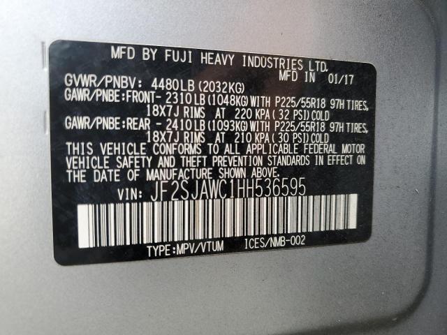 Photo 14 from auction – 2017 SUBARU FORESTER 2 with VIN JF2SJAWC1HH536595