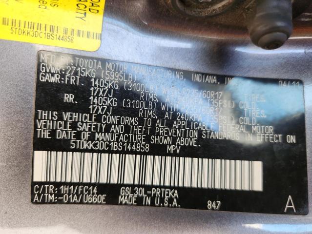 Photo 14 from auction – 2011 TOYOTA SIENNA LE with VIN 5TDKK3DC1BS144858
