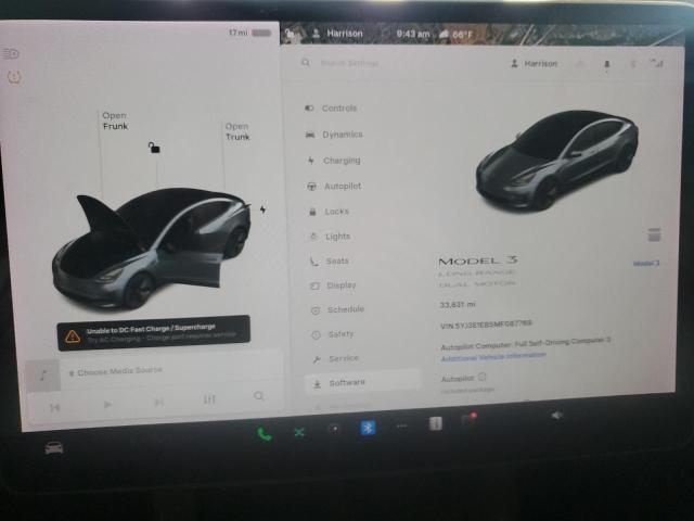Photo 9 from auction – 2021 TESLA MODEL 3 with VIN 5YJ3E1EB5MF087769
