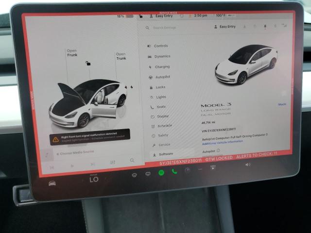Photo 9 from auction – 2022 TESLA MODEL 3 with VIN 5YJ3E1EBXNF238011