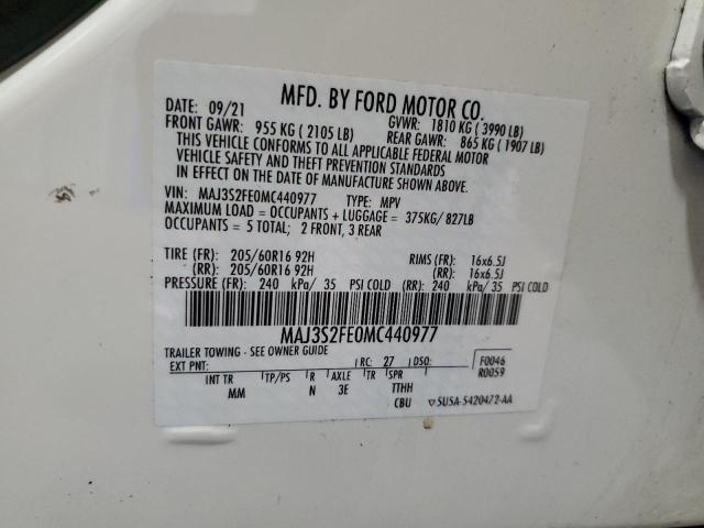 Photo 14 from auction – 2021 FORD ECOSPORT S with VIN MAJ3S2FE0MC440977