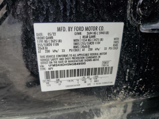 Photo 14 from auction – 2022 FORD EXPLORER X with VIN 1FMSK8DH5NGB49595