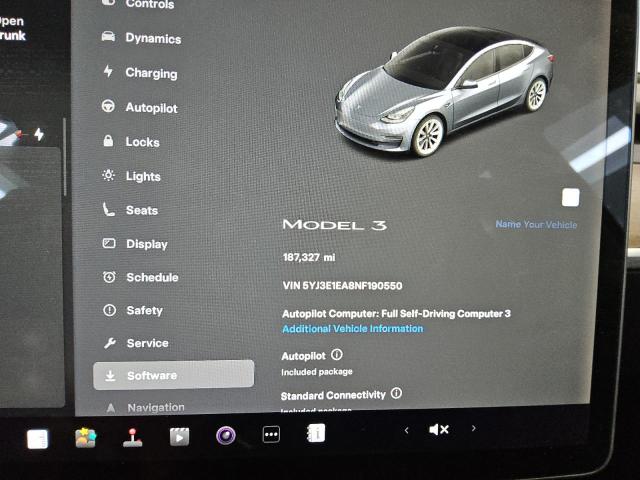 Photo 9 from auction – 2022 TESLA MODEL 3 with VIN 5YJ3E1EA8NF190550