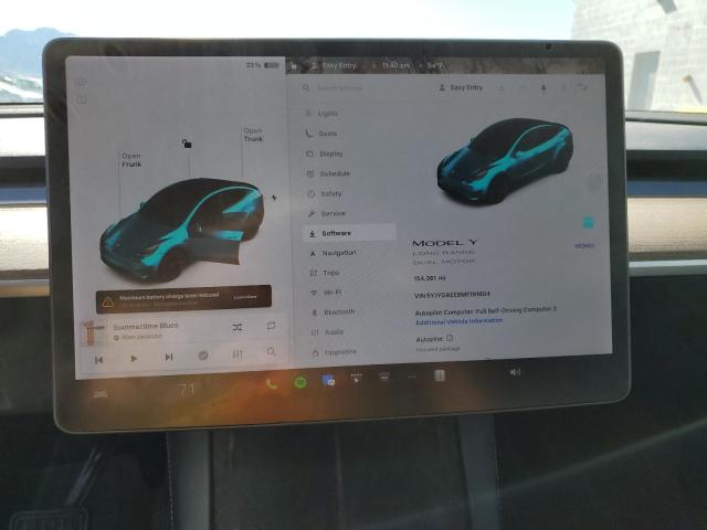 Photo 9 from auction – 2021 TESLA MODEL Y with VIN 5YJYGAEE8MF191604