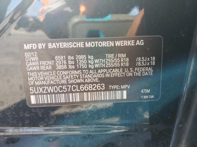 Photo 14 from auction – 2012 BMW X5 XDRIVE3 with VIN 5UXZW0C57CL668263