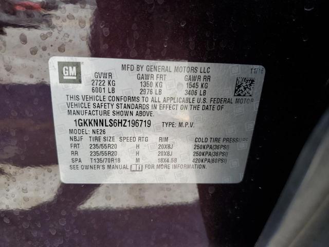 Photo 14 from auction – 2017 GMC ACADIA SLT with VIN 1GKKNNLS6HZ196719