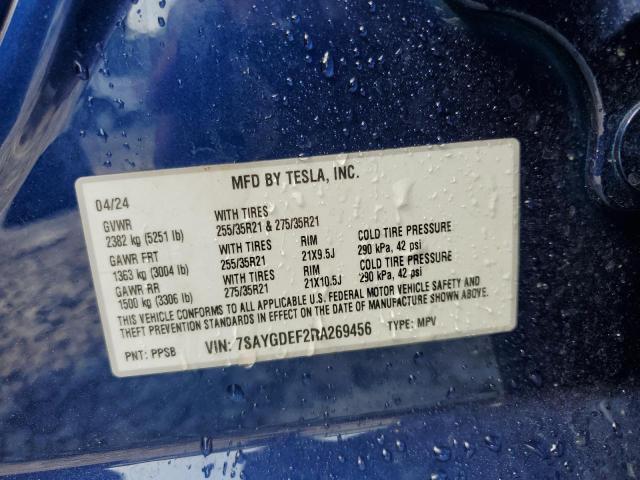 Photo 14 from auction – 2024 TESLA MODEL Y with VIN 7SAYGDEF2RA269456