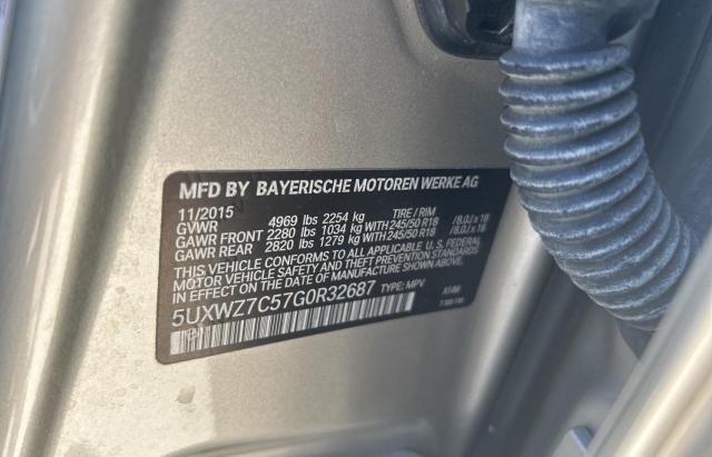 Photo 10 from auction – 2016 BMW X3 SDRIVE2 with VIN 5UXWZ7C57G0R32687