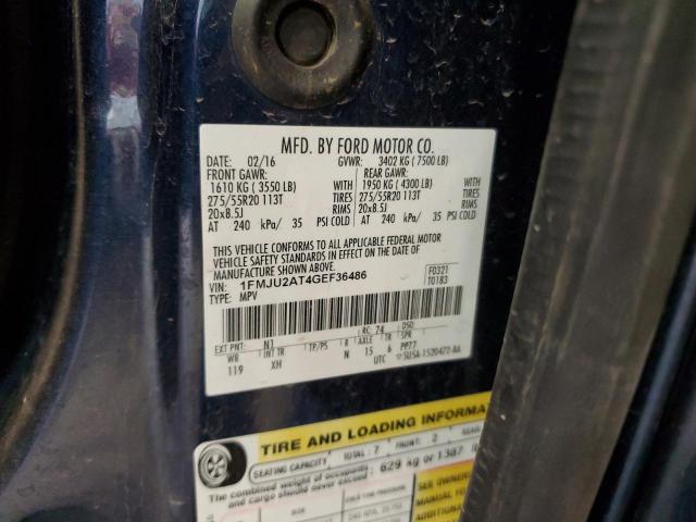 Photo 14 from auction – 2016 FORD EXPEDITION with VIN 1FMJU2AT4GEF36486