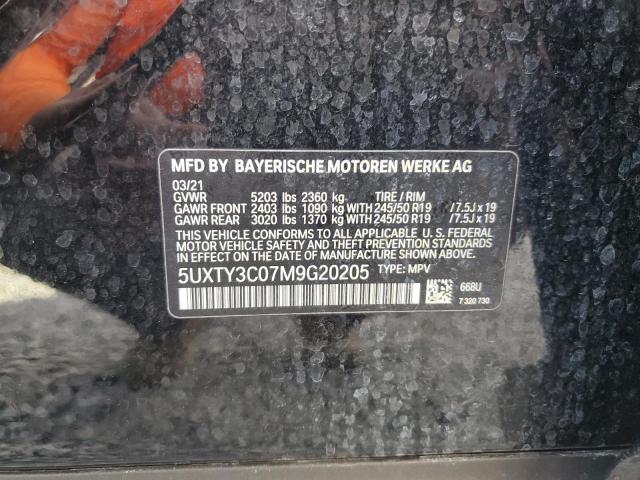 Photo 14 from auction – 2021 BMW X3 SDRIVE3 with VIN 5UXTY3C07M9G20205