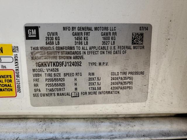 Photo 14 from auction – 2015 GMC ACADIA DEN with VIN 1GKKVTKD9FJ124092