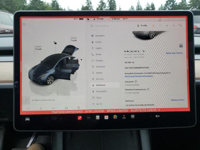 Photo 9 from auction – 2024 TESLA MODEL Y with VIN 7SAYGDEE8RF017043