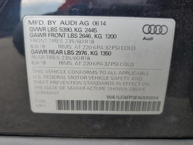 Zdjęcie 14 z aukcji – 2015 AUDI Q5 PREMIUM z VIN WA1LFAFP3FA006894