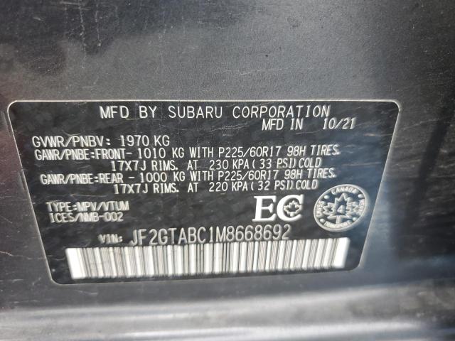 Foto 14 de la subasta – 2021 SUBARU CROSSTREK con VIN JF2GTABC1M8668692