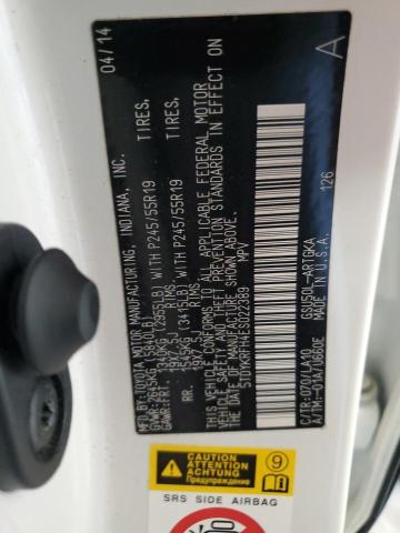 Photo 14 from auction – 2014 TOYOTA HIGHLANDER with VIN 5TDYKRFH4ES022389