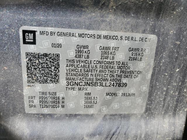 Photo 14 from auction – 2020 CHEVROLET TRAX LS with VIN 3GNCJNSB3LL247839