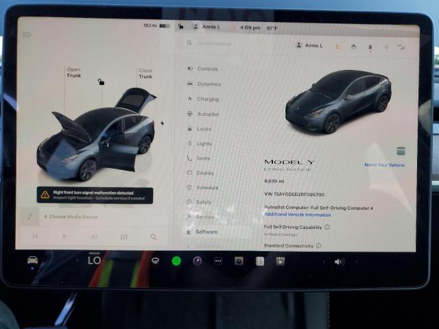 Photo 9 from auction – 2024 TESLA MODEL Y with VIN 7SAYGDED2RF095700