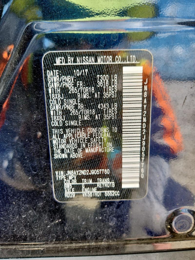 Photo 14 from auction – 2018 NISSAN ARMADA SV with VIN JN8AY2ND2J9057760
