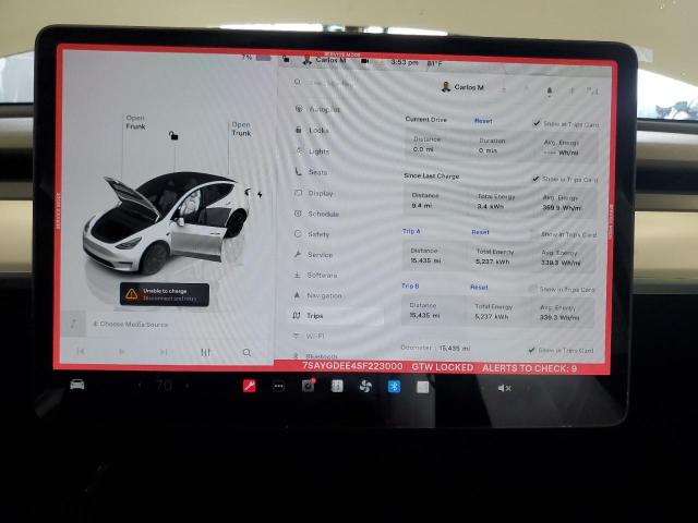 Foto 9 de la subasta – 2025 TESLA MODEL Y con VIN 7SAYGDEE4SF223000