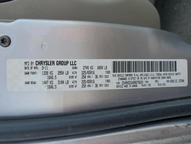 Photo 14 from auction – 2011 DODGE GRAND CARAVAN CREW with VIN 2D4RN5DG4BR678629