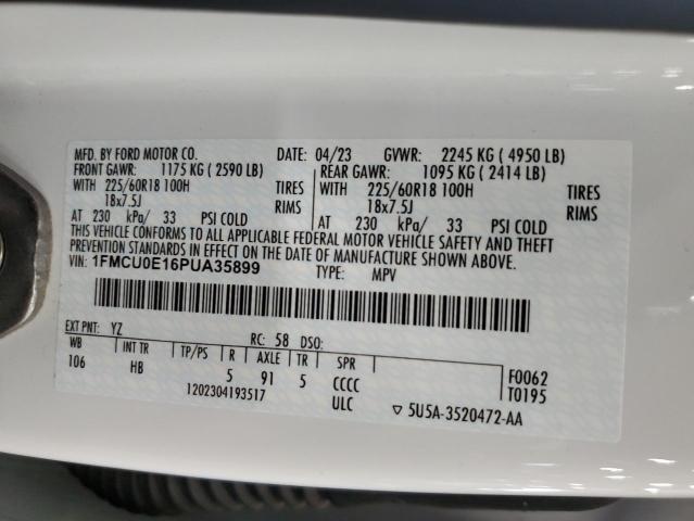 Photo 14 from auction – 2023 FORD ESCAPE with VIN 1FMCU0E16PUA35899