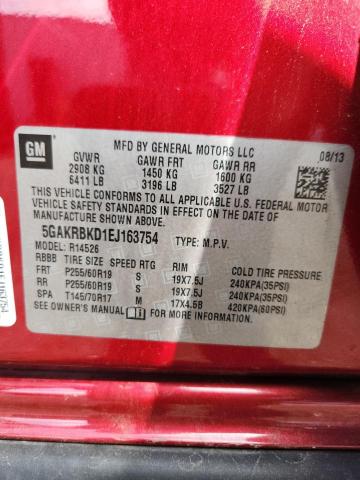 Photo 14 from auction – 2014 BUICK ENCLAVE with VIN 5GAKRBKD1EJ163754