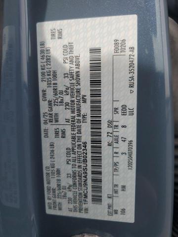 Photo 14 from auction – 2025 FORD ESCAPE ST with VIN 1FMCU9NA9SUB02346