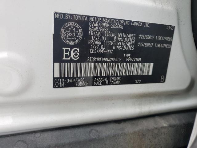 Photo 14 from auction – 2022 TOYOTA RAV 4 with VIN 2T3R1RFV9NW265403