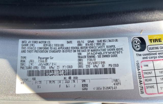 Photo 10 from auction – 2015 FORD FIESTA SE with VIN 3FADP4BJ7FM187971