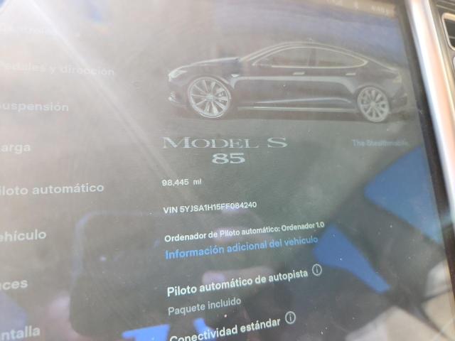 Photo 9 from auction – 2015 TESLA MODEL S 85 with VIN 5YJSA1H15FF084240