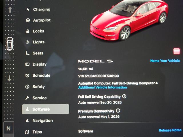 Photo 9 from auction – 2024 TESLA MODEL S with VIN 5YJSA1E50RF536199