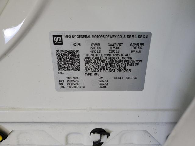 Photo 14 from auction – 2025 CHEVROLET EQUINOX LT with VIN 3GNAXPEG6SL289798