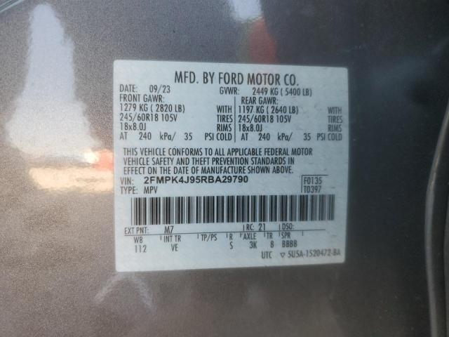 Photo 14 from auction – 2024 FORD EDGE SEL with VIN 2FMPK4J95RBA29790