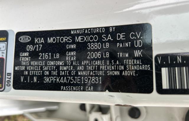 Photo 10 from auction – 2018 KIA FORTE LX with VIN 3KPFK4A75JE197831