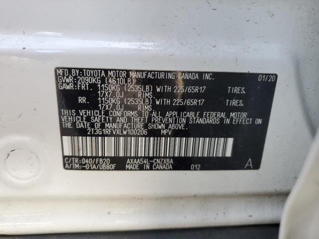 Photo 14 from auction – 2020 TOYOTA RAV4 LE with VIN 2T3G1RFVXLW100206