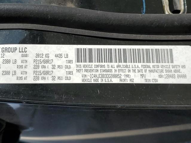 Photo 14 from auction – 2013 JEEP COMPASS SP with VIN 1C4NJCBB3DD208052
