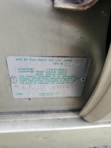 Photo 14 from auction – 2003 SUBARU FORESTER 2.5XS with VIN JF1SG65633H759757
