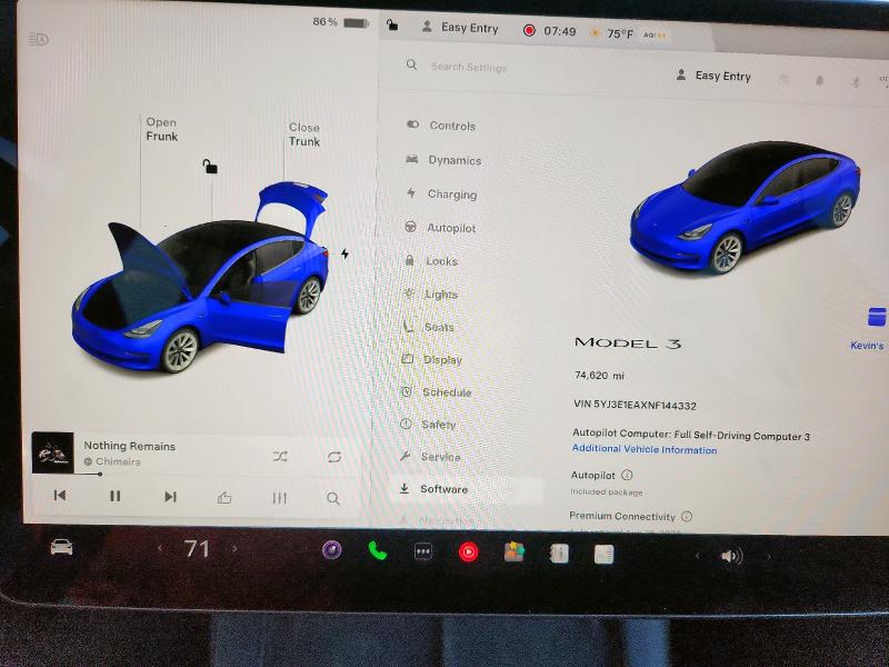 Photo 9 from auction – 2022 TESLA MODEL 3 with VIN 5YJ3E1EAXNF144332