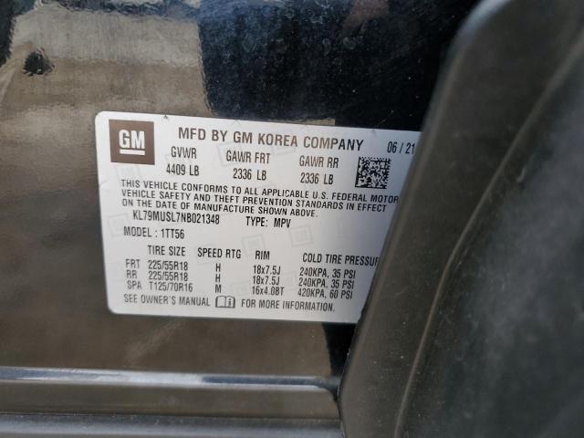 Photo 14 from auction – 2022 CHEVROLET TRAILBLAZE with VIN KL79MUSL7NB021348
