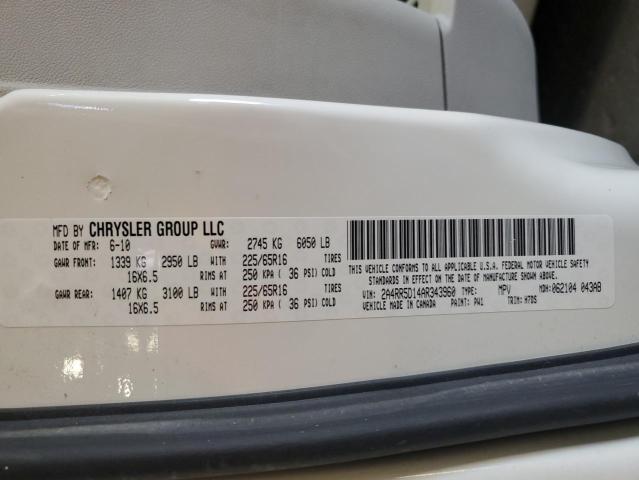 Photo 14 from auction – 2010 CHRYSLER TOWN & COU with VIN 2A4RR5D14AR343960