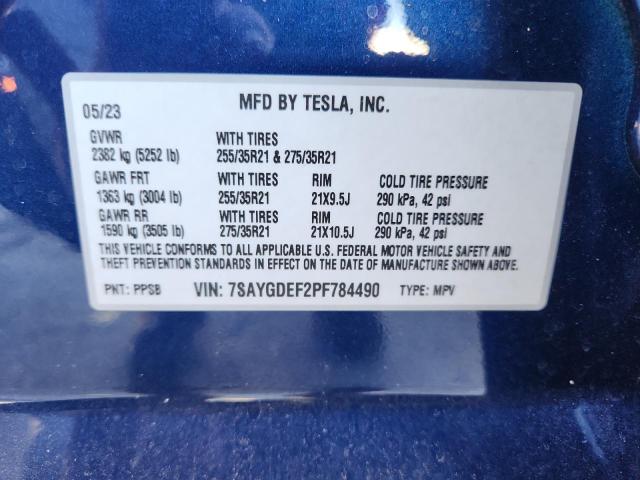 Photo 14 from auction – 2023 TESLA MODEL Y with VIN 7SAYGDEF2PF784490