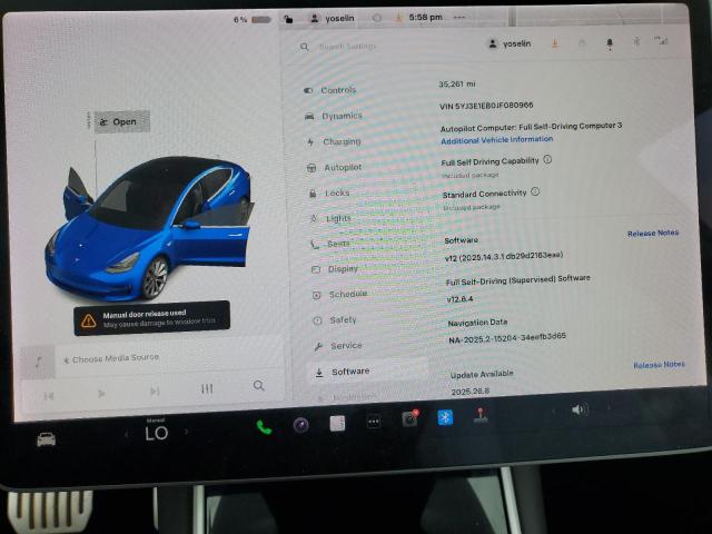 Photo 9 from auction – 2018 TESLA MODEL 3 with VIN 5YJ3E1EB0JF080966