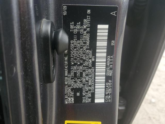 Photo 14 from auction – 2010 TOYOTA HIGHLANDER with VIN 5TDEK3EH2AS003481