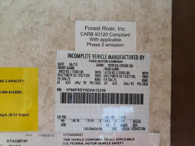 Photo 10 from auction – 2013 FORD F53 with VIN 1F66F5DY0D0A12339